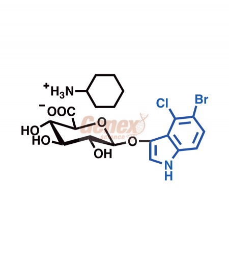 5-Bromo-4-chloro-3-indoxyl-beta-D-glucuronic acid, cyclohexylammonium salt monohydrate